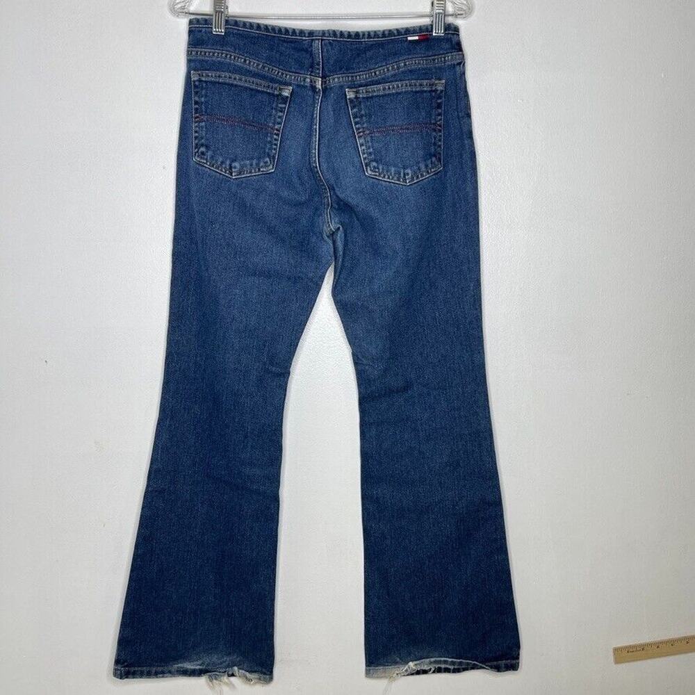 Tommy Hilfiger Blue Denim Vintage 90's Flare Bell Bottom Jeans Size 9 Women's - Picture 10 of 13